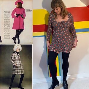 1960s navy blue stocking boots thigh high gogo boots by Golo size 8 8.5